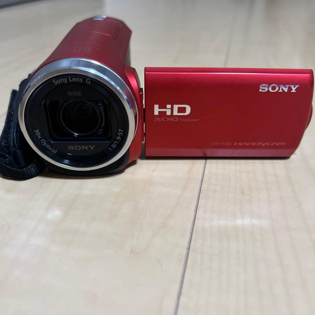 SONY HDR-CX680 レッドビデオカメラ 本体