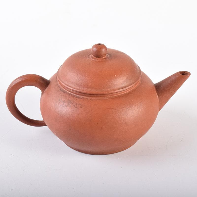 中国　中国宣興銘　紫砂　朱泥　急須　茶壷　V　R8601