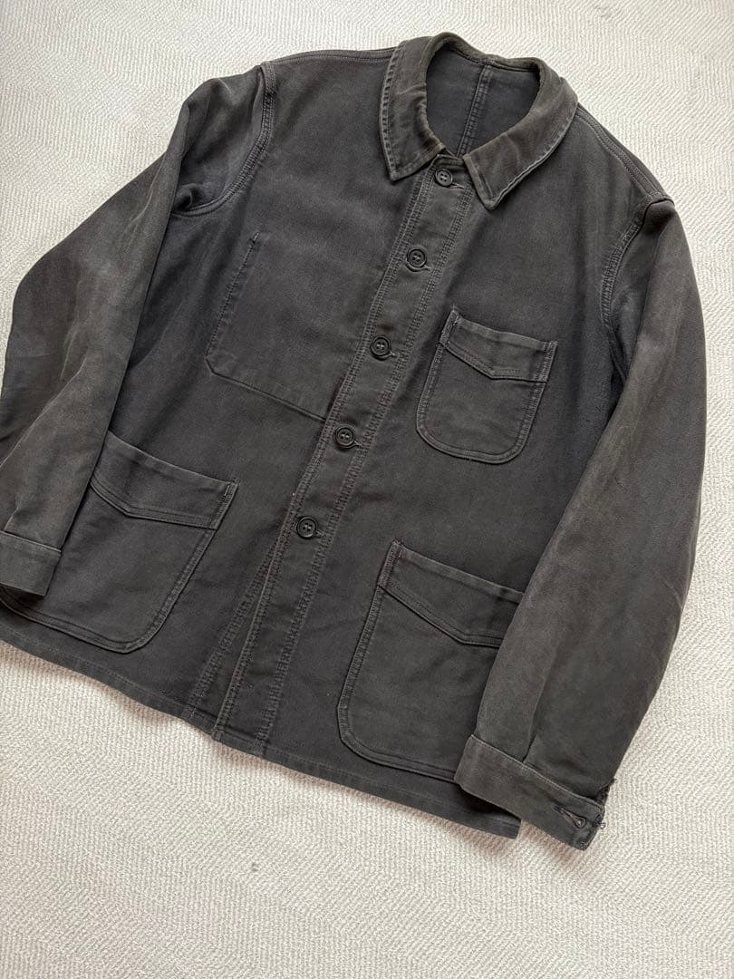 希少40s ADOLPHE LAFONT vポケ　ブラックモールスキンフレンチ