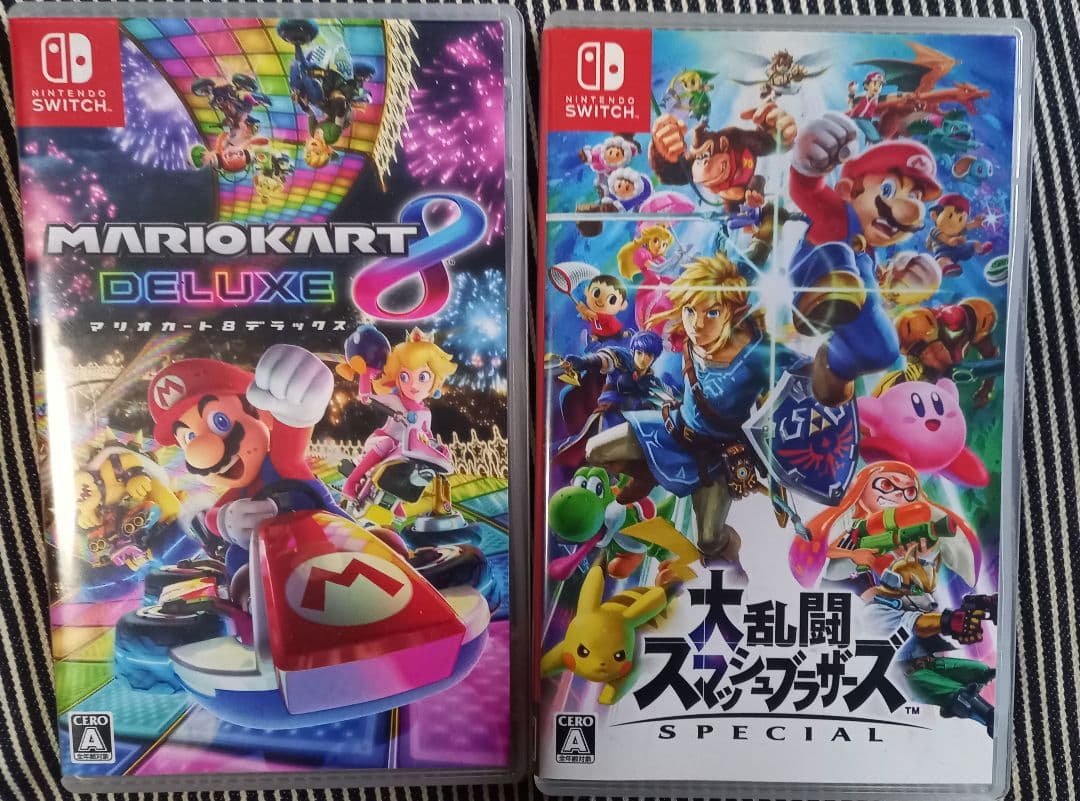 Switchソフト　大乱闘スマッシュブラザーズ、マリオカート8デラックスのセット