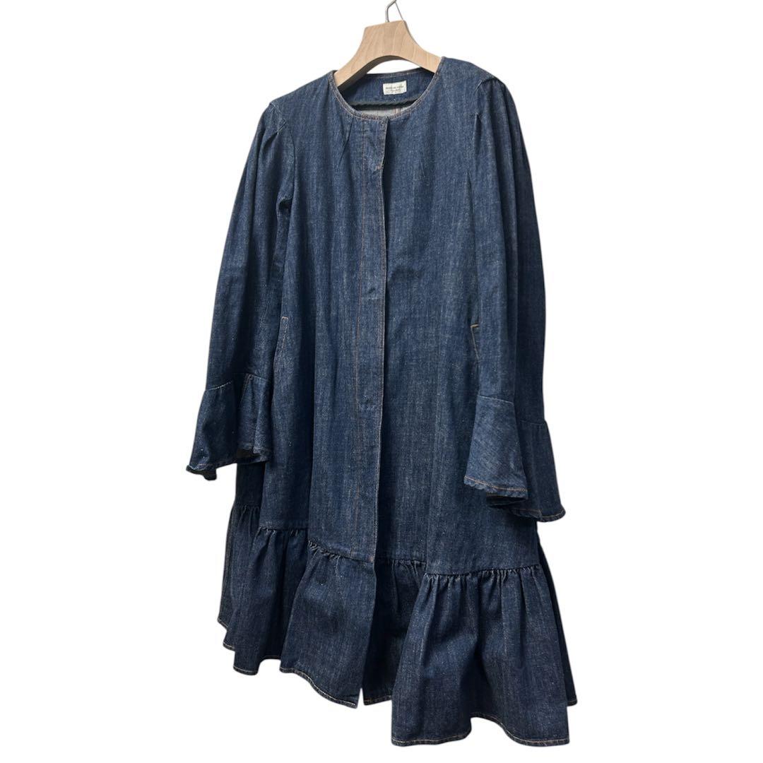 希少 DRIES VAN NOTEN デニムコート フリル XSサイズ