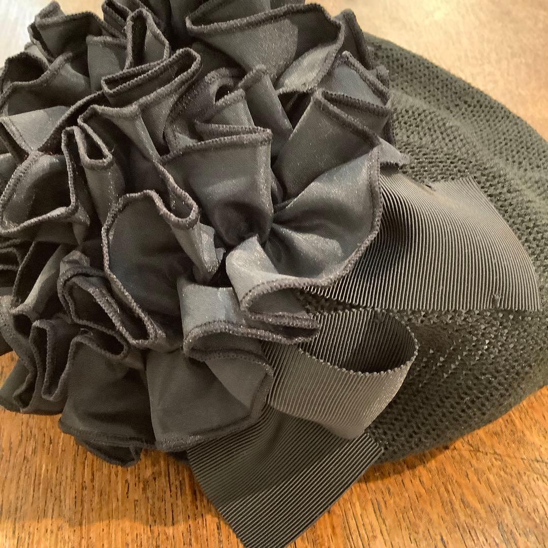 SHINYA帽子　ベレー帽　ブラック