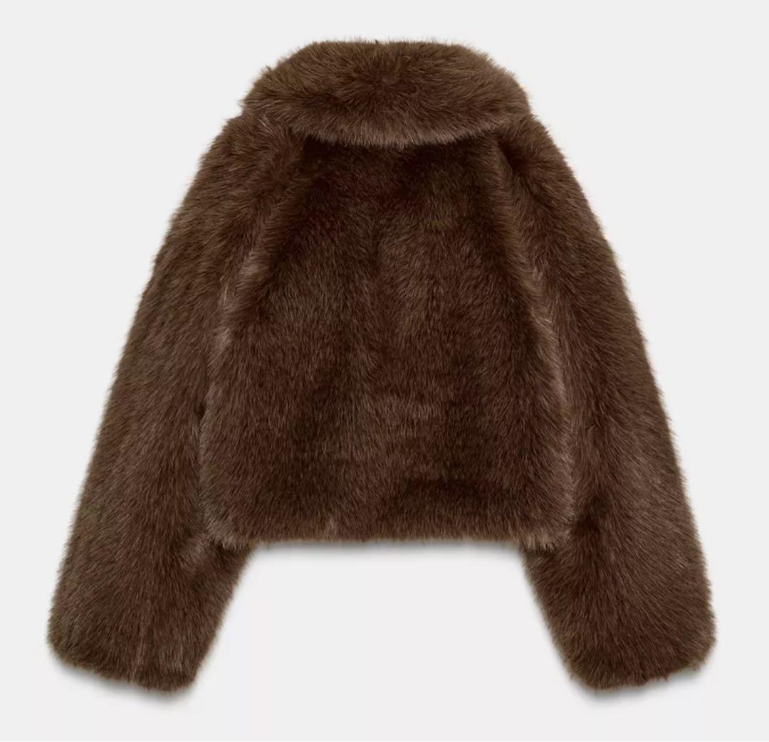 ZARA ブラウン ファーコート XS