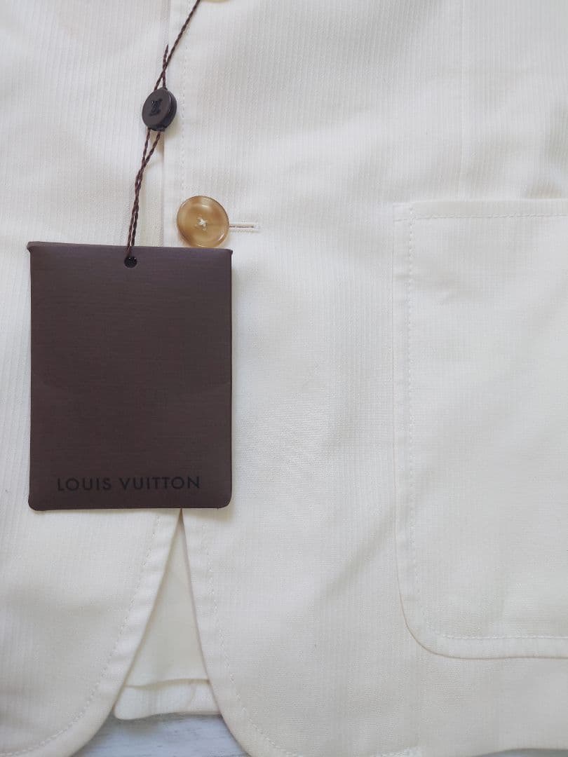 新品未使用 LOUIS VUITTON ホワイト テーラードジャケット 装飾付き