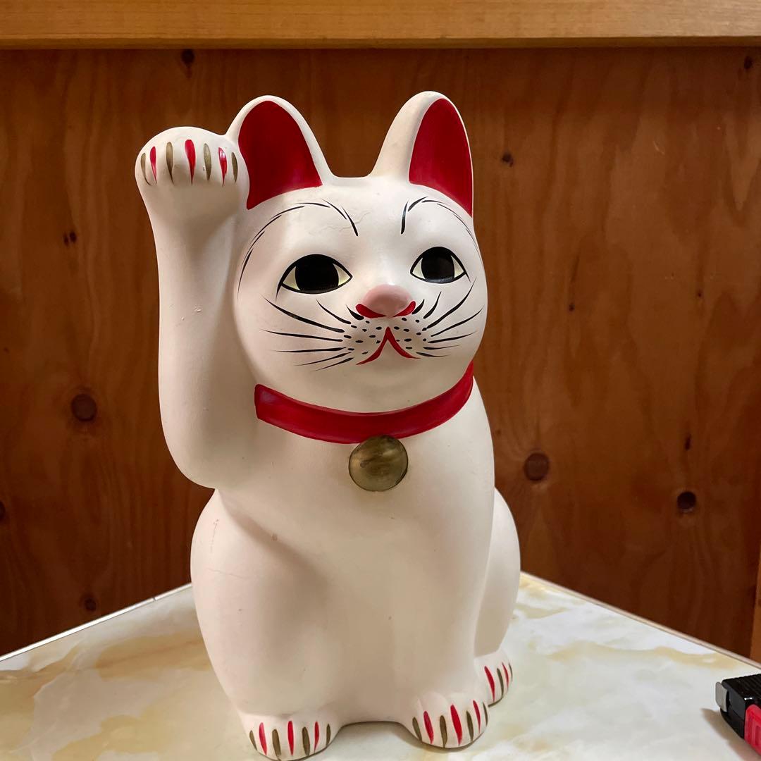昭和レトロ　招き猫　豪徳寺　縁起物　金運　開運　置物　30㎝