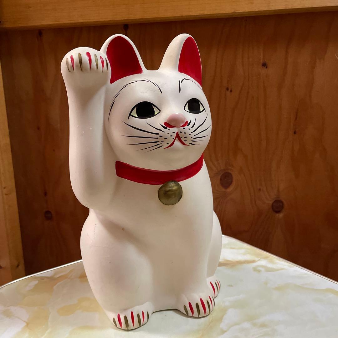 昭和レトロ　招き猫　豪徳寺　縁起物　金運　開運　置物　30㎝
