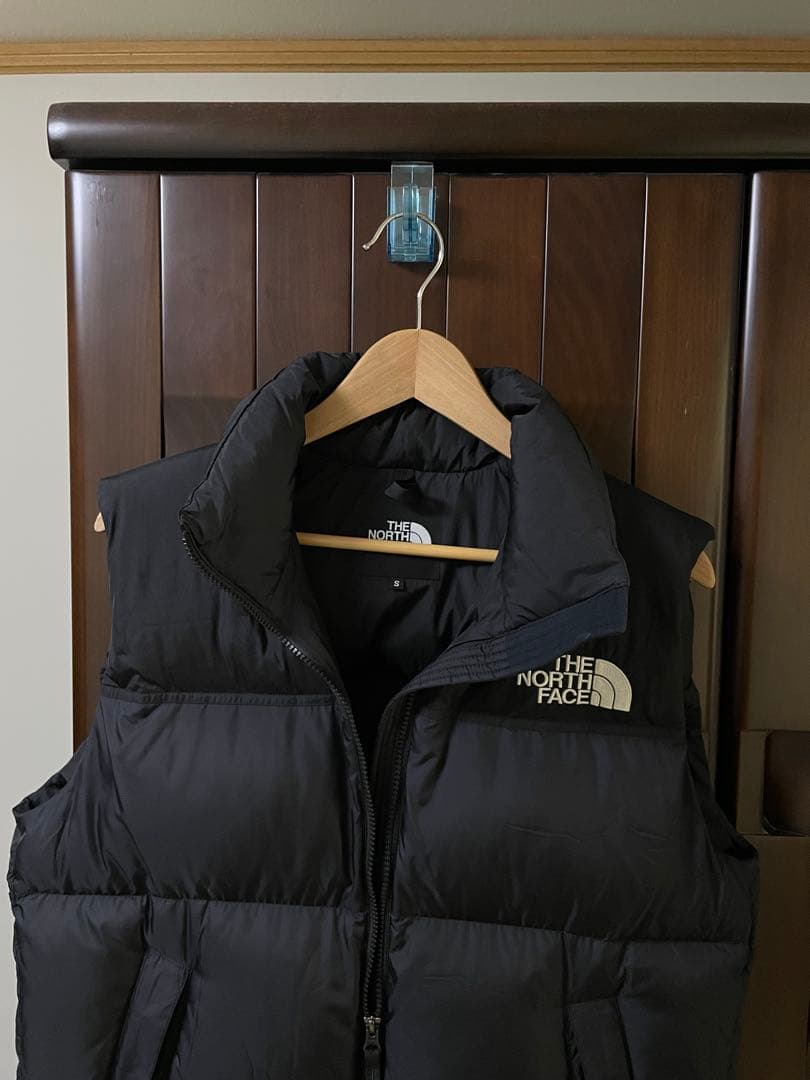 良品 ノースフェイス ヌプシ ダウンベスト ND92338 日本製 ブラック S