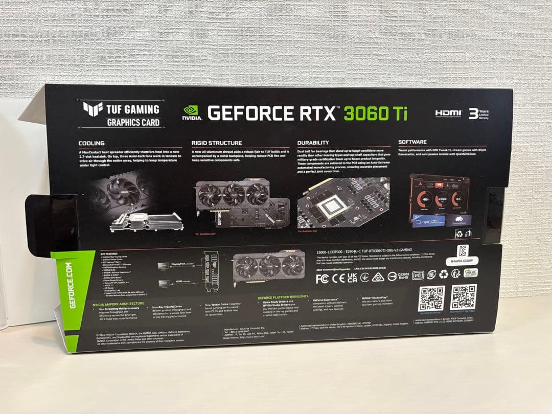 TUF Gaming GeForce RTX 3060 Ti OC(サポート付)