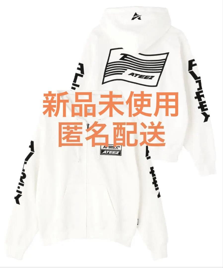 AVIREX × ATEEZ / SLEEVE LOGO PARKA ホワイト