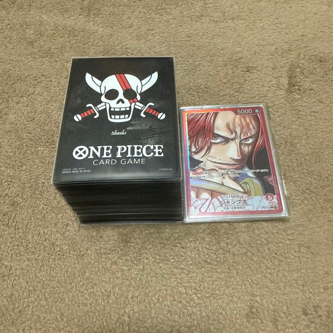 赤シャンクスデッキ　スリーブ付き