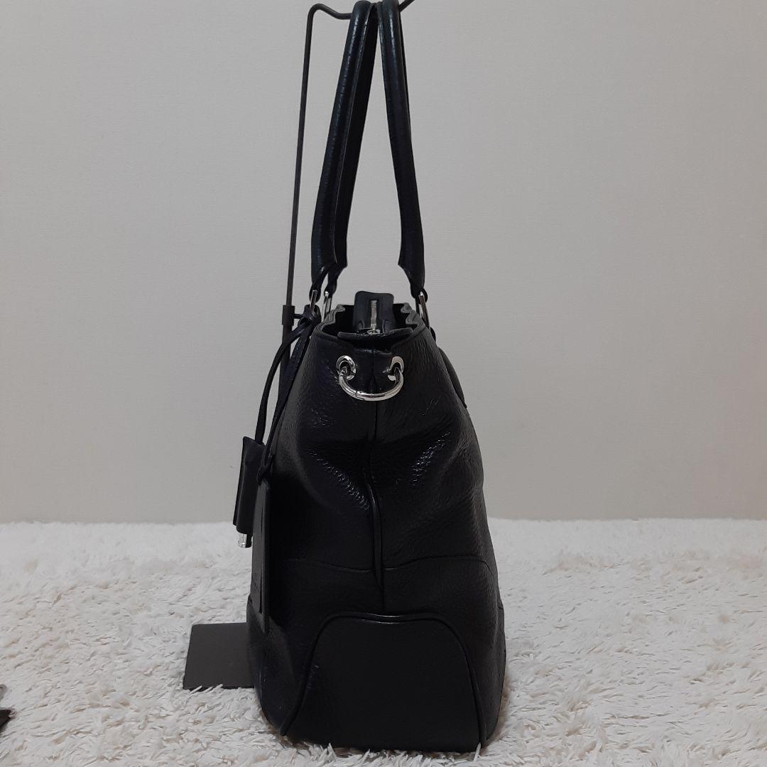 美品　pelle morbida ペッレモルビダ レザー　黒　2way バッグ