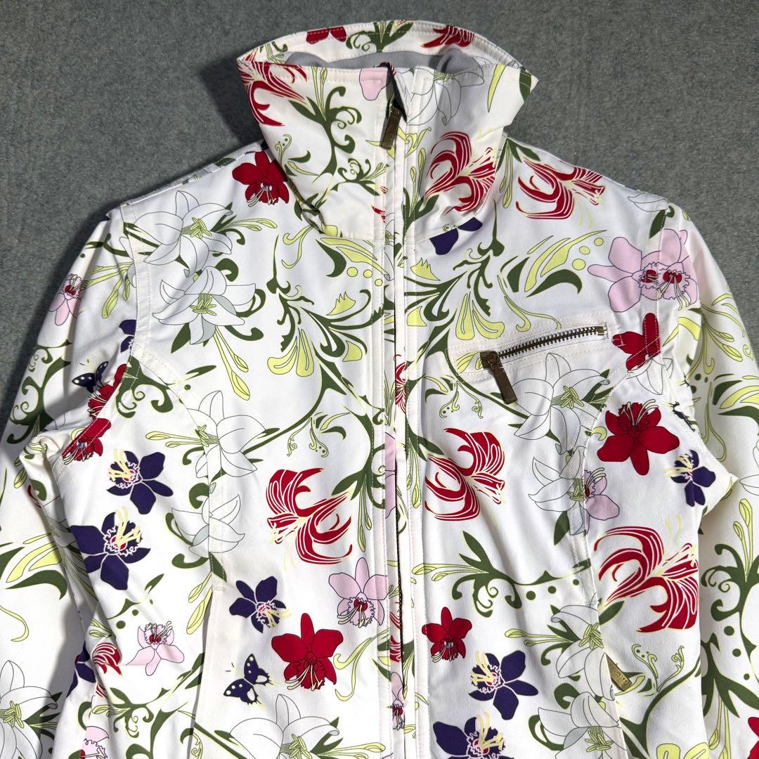 【未使用級】SOS スキーウェア つなぎ 花柄 38 レディース