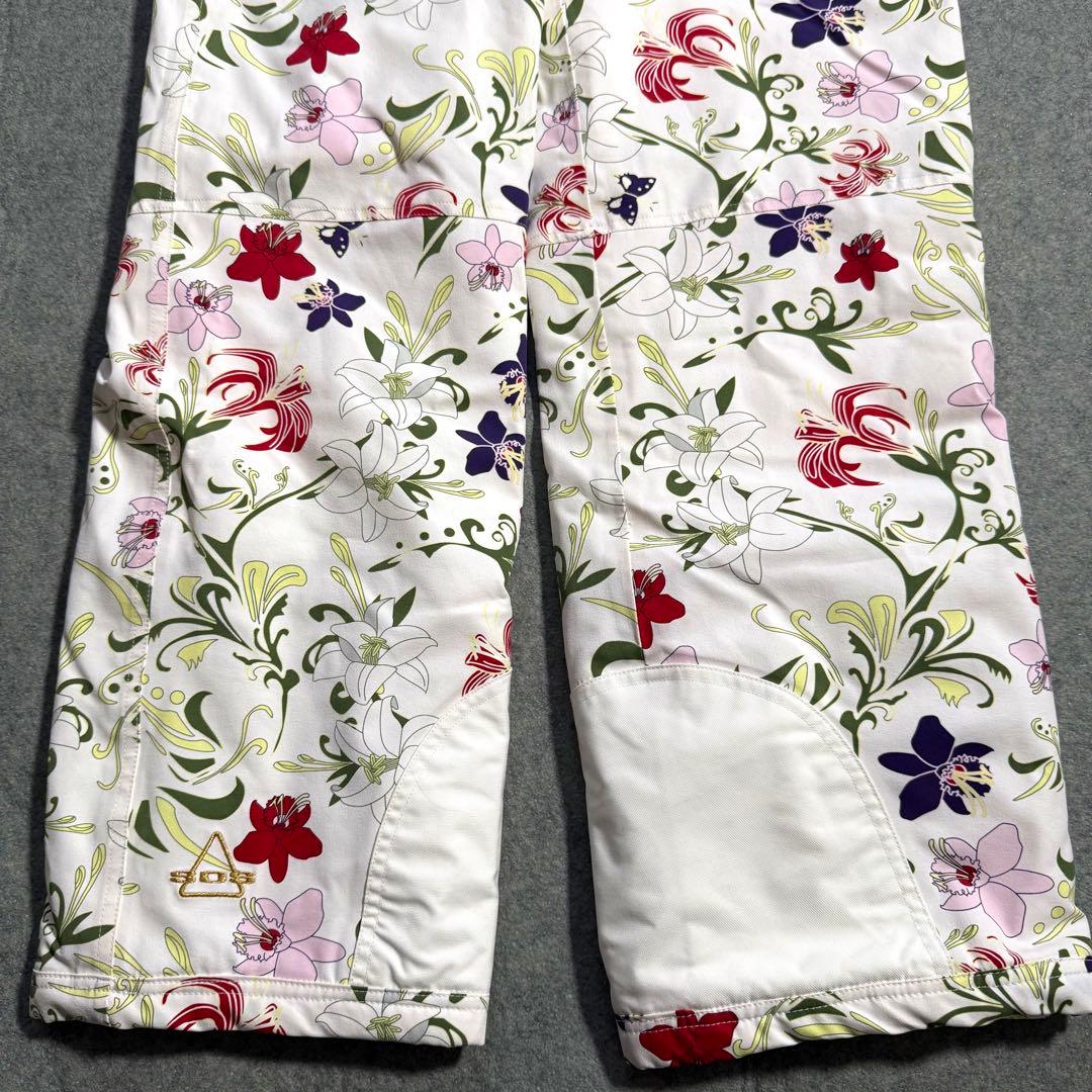 【未使用級】SOS スキーウェア つなぎ 花柄 38 レディース