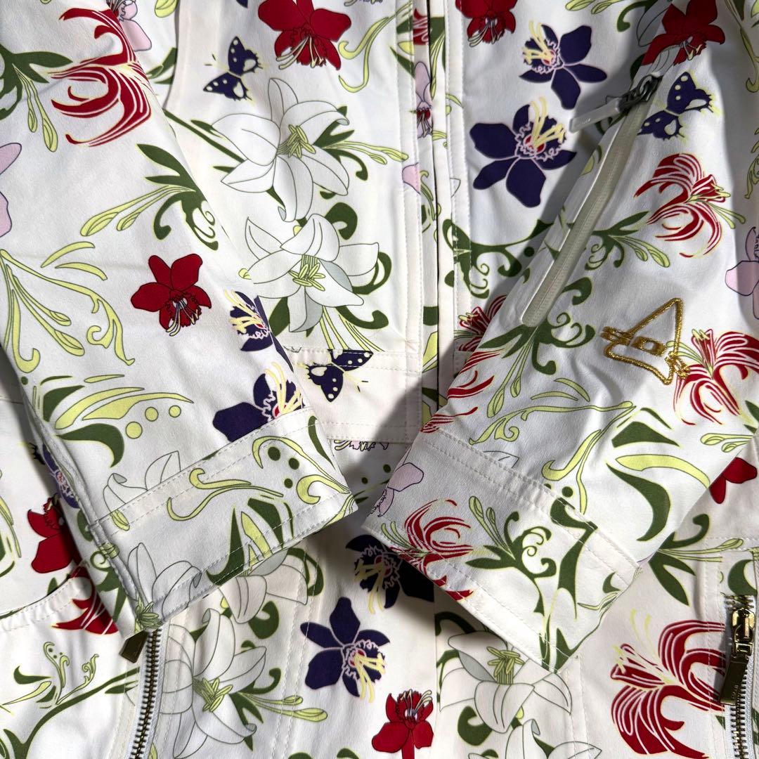 【未使用級】SOS スキーウェア つなぎ 花柄 38 レディース