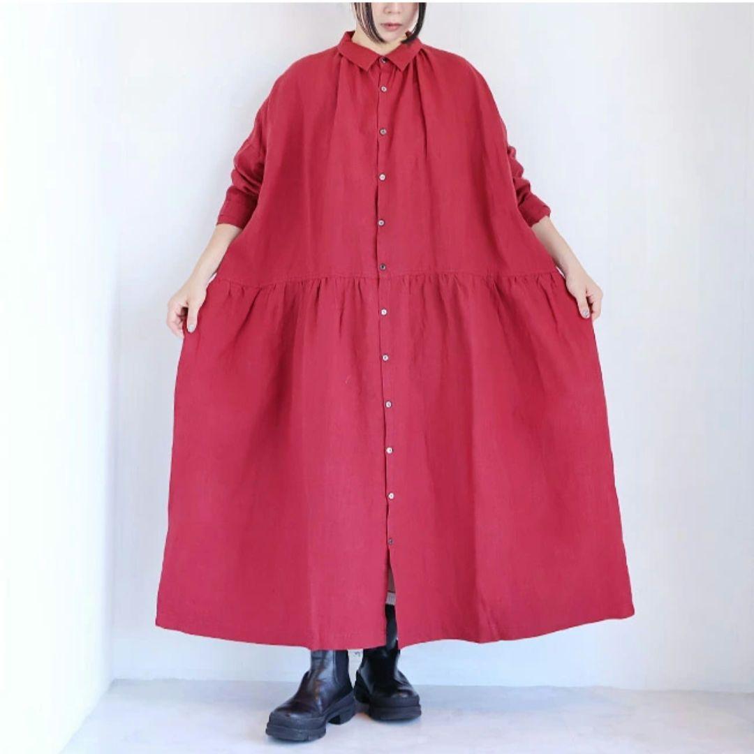 painagama★ume様 イチ アンティークス リネンドレスワンピース