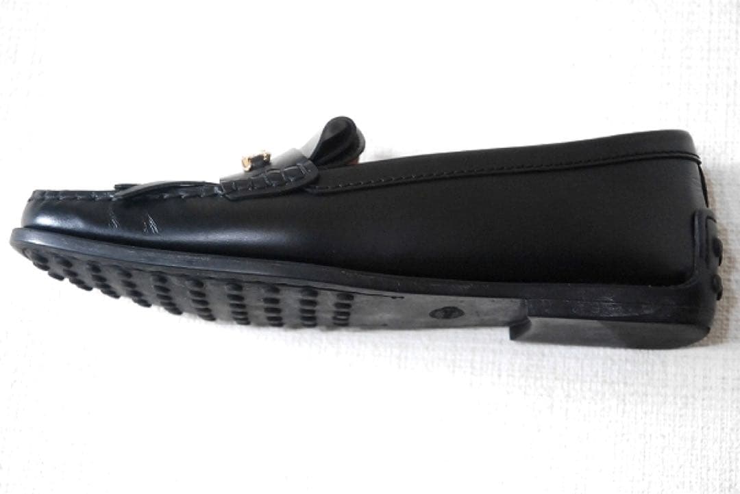 TOD'S トッズ / チェーン フリンジ ローファー 黒36 ドライビング 黒