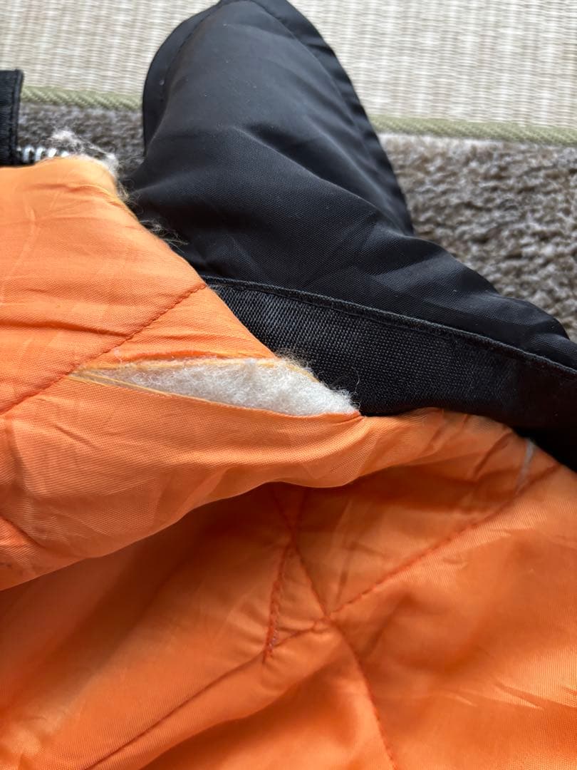 Schott CWU-Rフライトジャケット 黒 XL〜2XL相当 裏地オレンジ