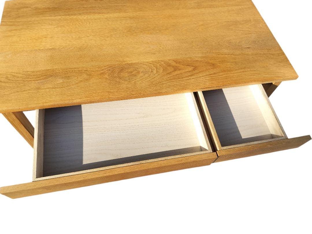 無印良品 学習机 引き出し 木製デスク 廃盤品　オーク材　幅110cm