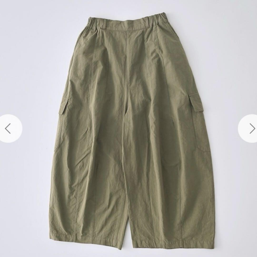 ネストローブ　コットンリネンウェザーバレルパンツ