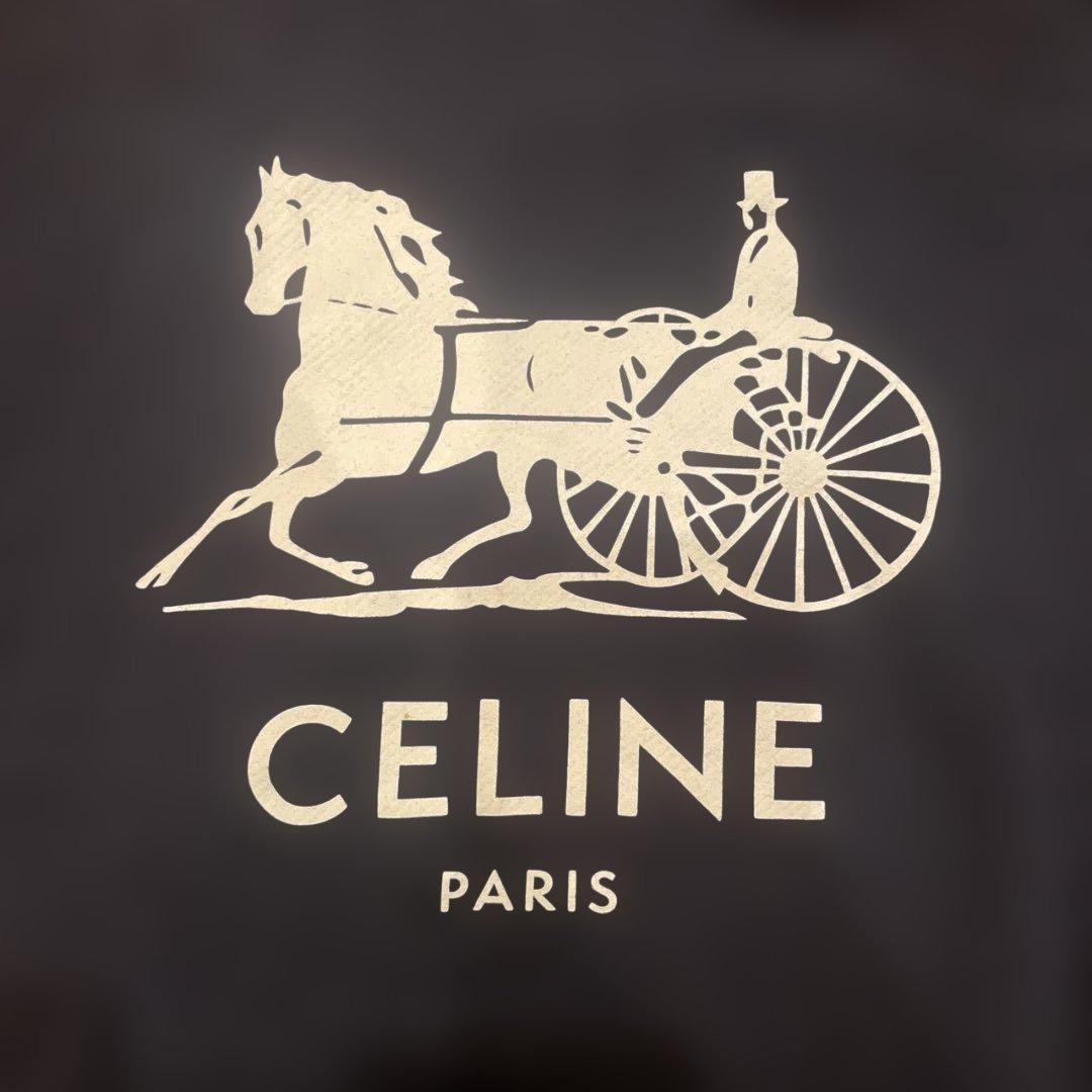 CELINE ネイビー パーカー サルキーロゴパーカー/スウェット/馬車