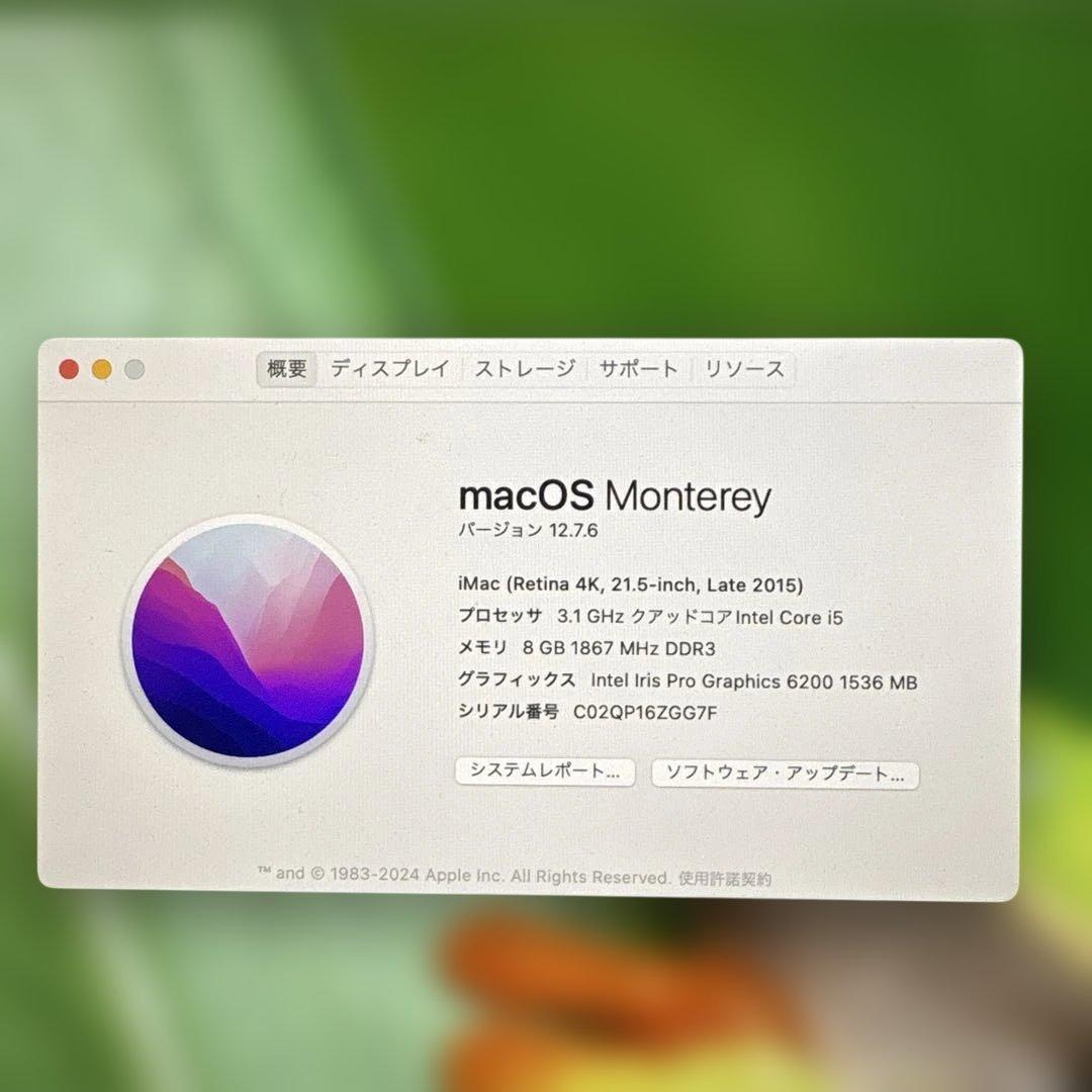 B*2様 Apple iMac Retina 4K,21.5-inch,Late