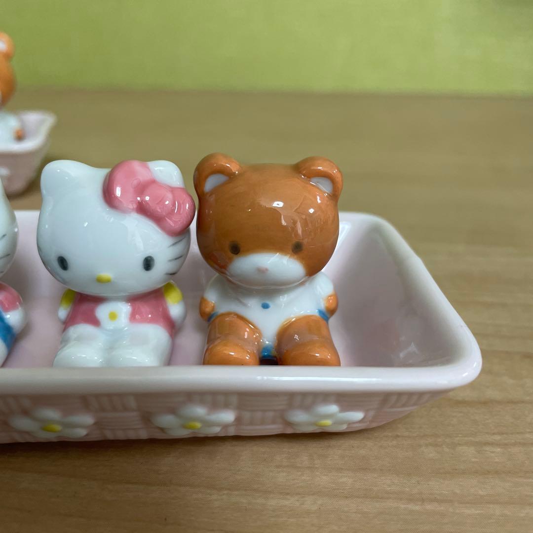 ハローキティ　希少　箸置き　調味料入れ　レア　レトロ　HELLO KITTY