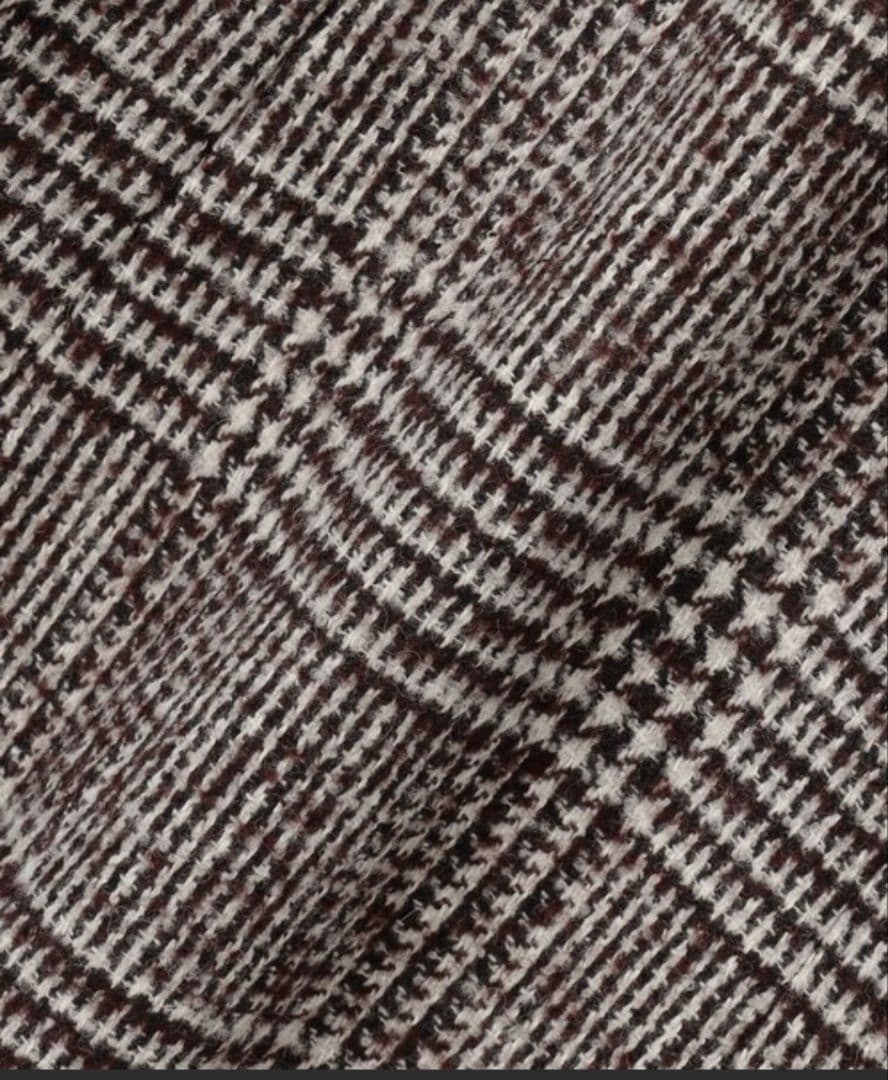 ウールシルクツイードグレンチェック ジャンパースカート