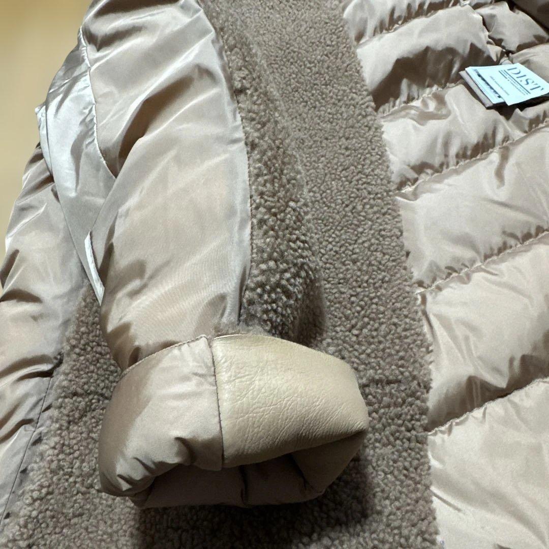 MONCLER モンクレール ボアロングコート　レザー　ダウン