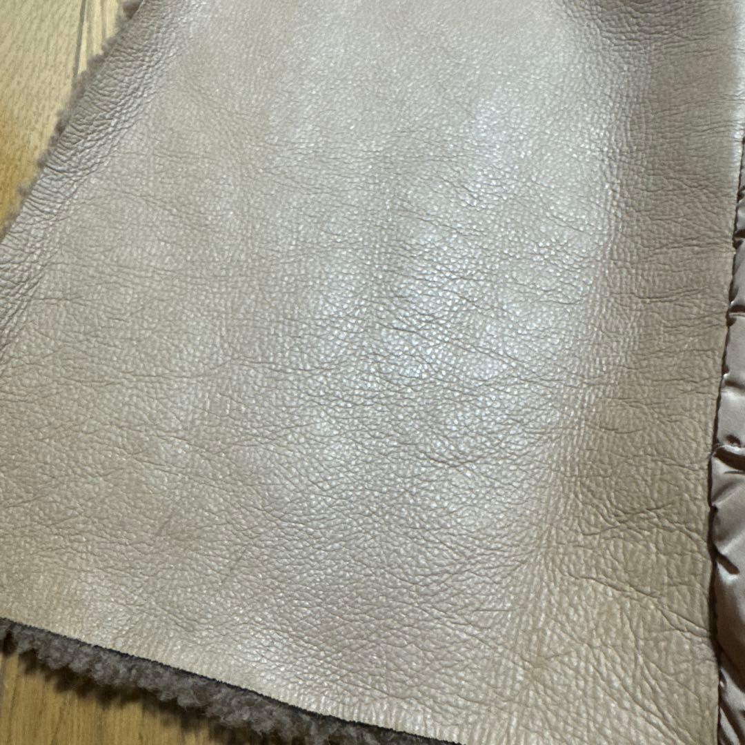 MONCLER モンクレール ボアロングコート　レザー　ダウン