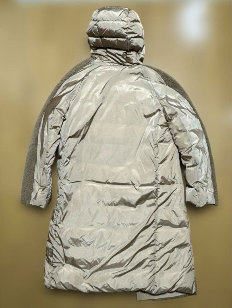 MONCLER モンクレール ボアロングコート　レザー　ダウン