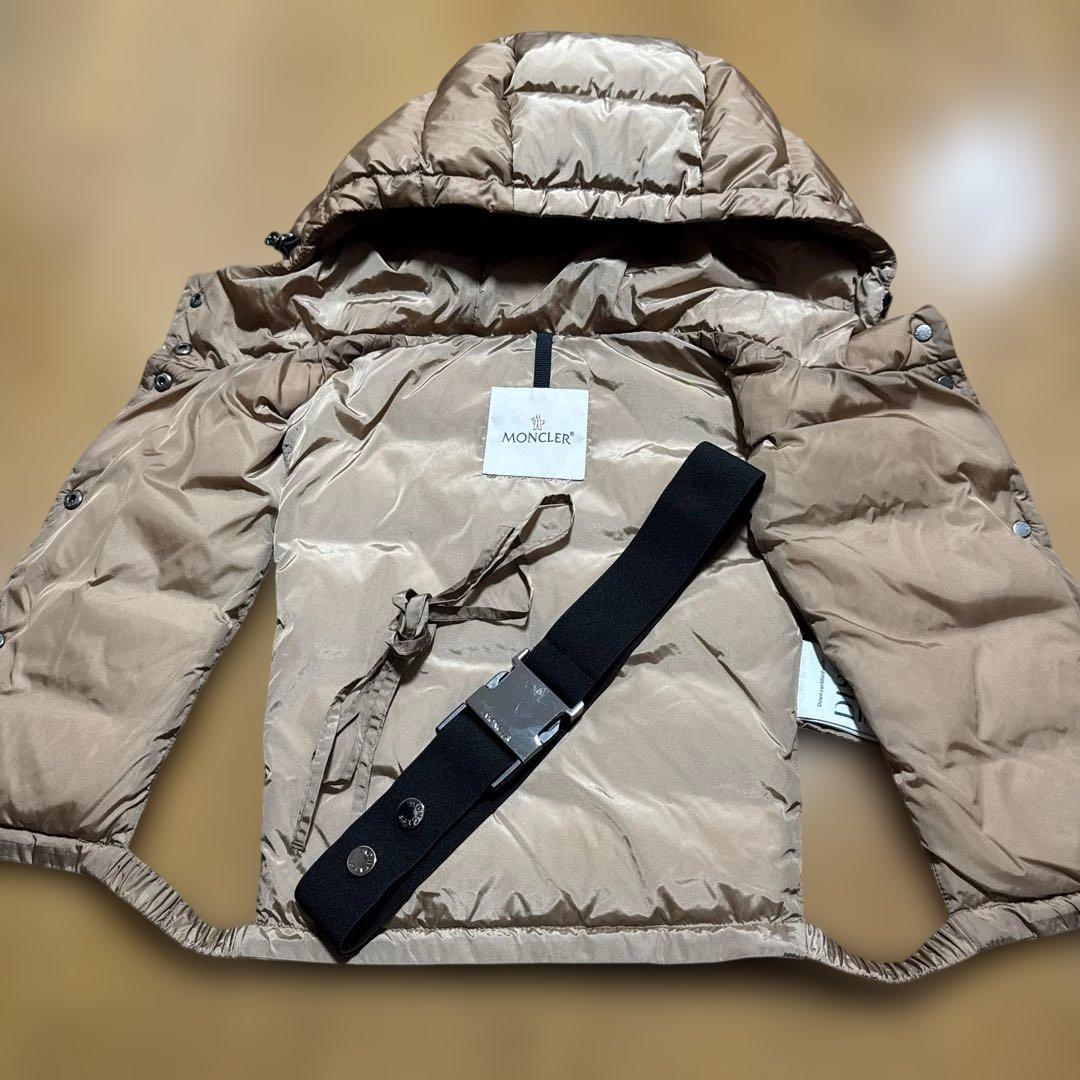 MONCLER モンクレール ボアロングコート　レザー　ダウン