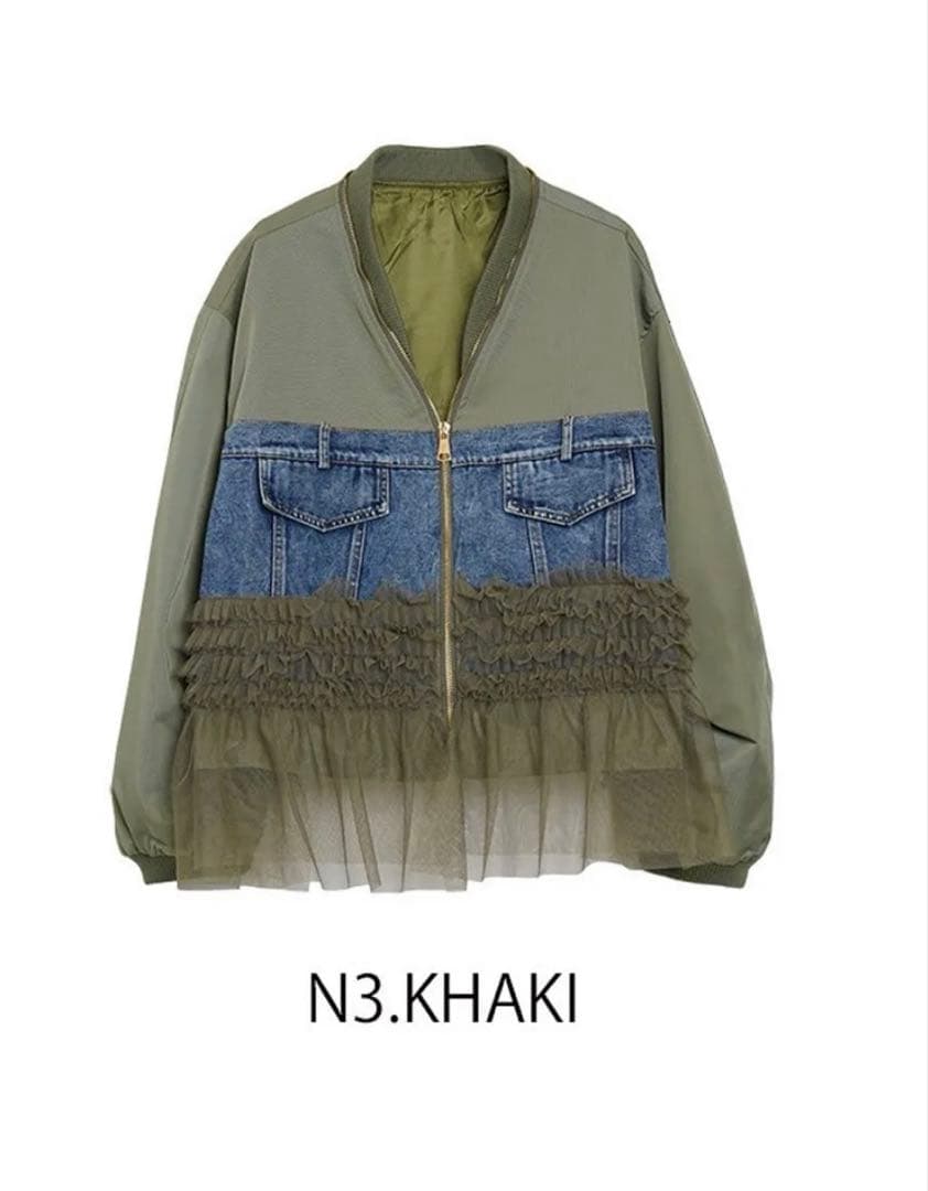 新品MICALLE MICALLE フリル付きジャケットブルゾン　ヤマダヤ　完売