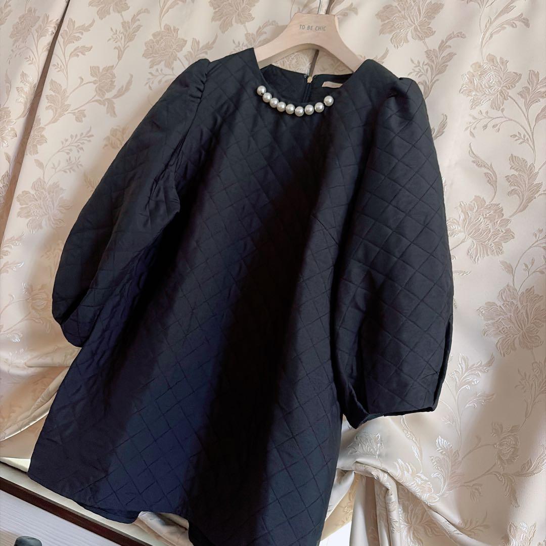 美品 大きいサイズ ローズティアラ パール ふんわり チュニック