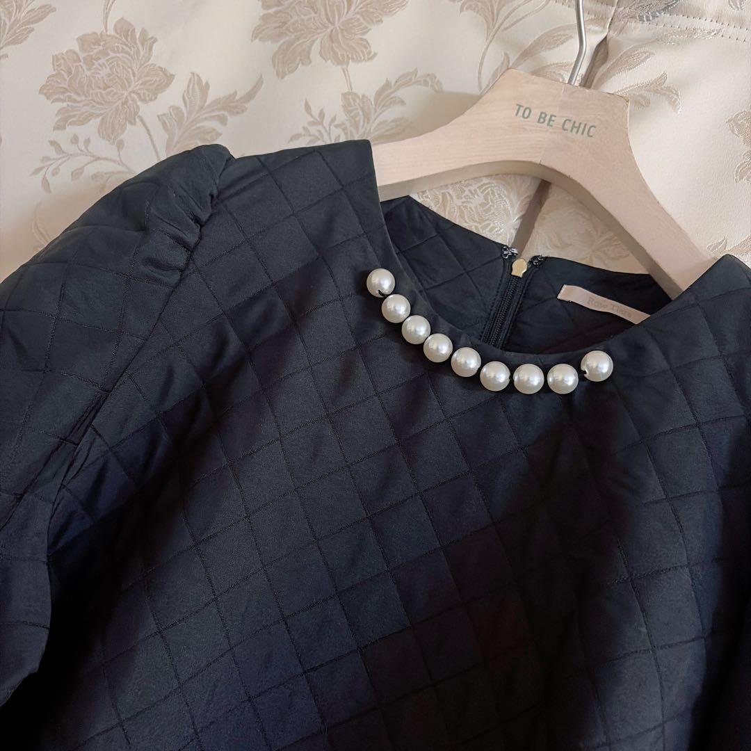 美品 大きいサイズ ローズティアラ パール ふんわり チュニック