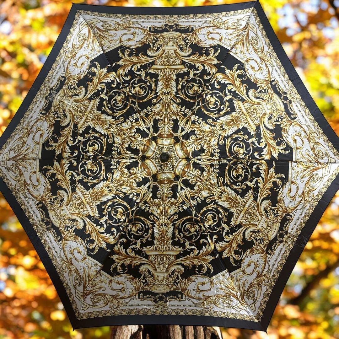 【美品】GIANNI VERSACE 折りたたみ傘 　大判