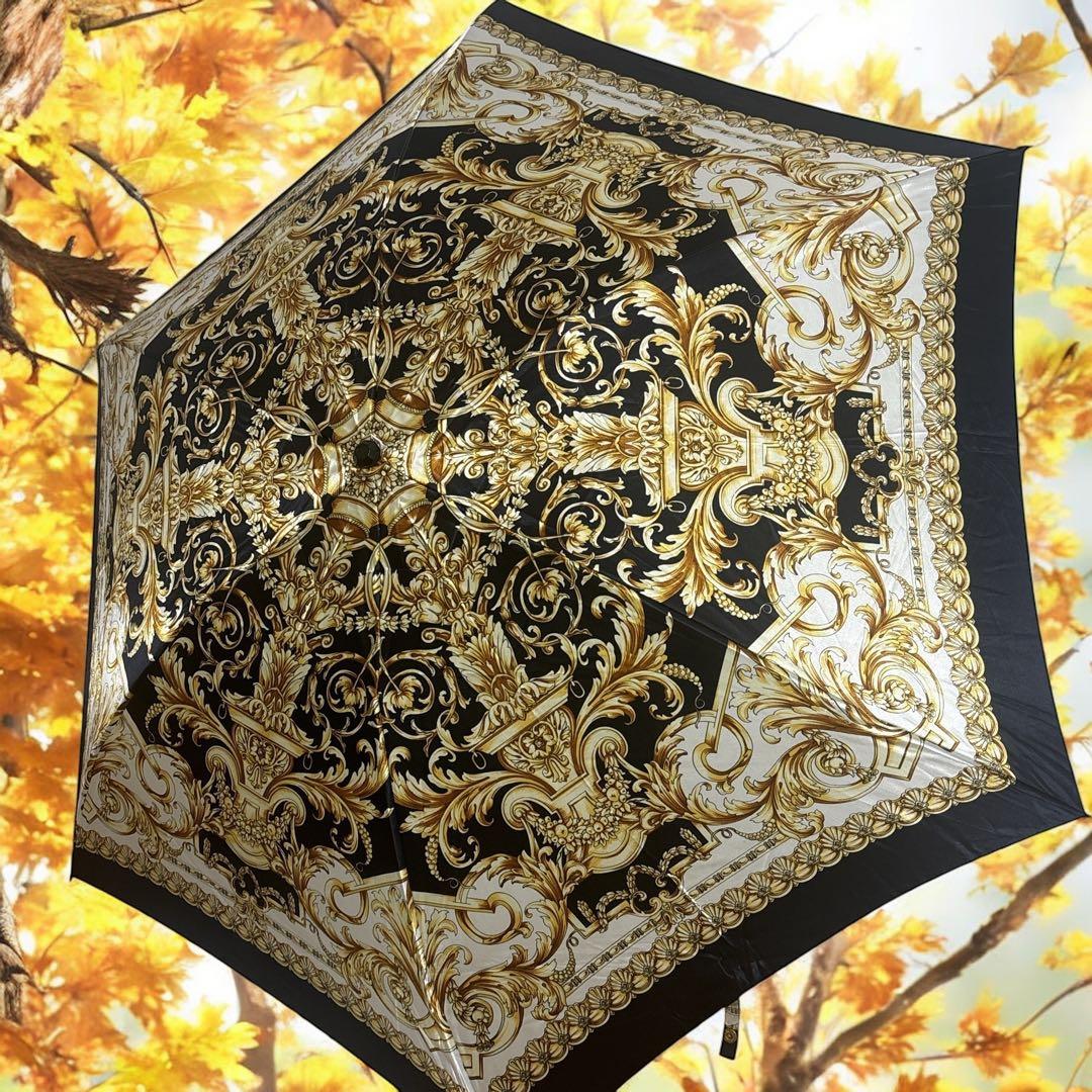 【美品】GIANNI VERSACE 折りたたみ傘 　大判