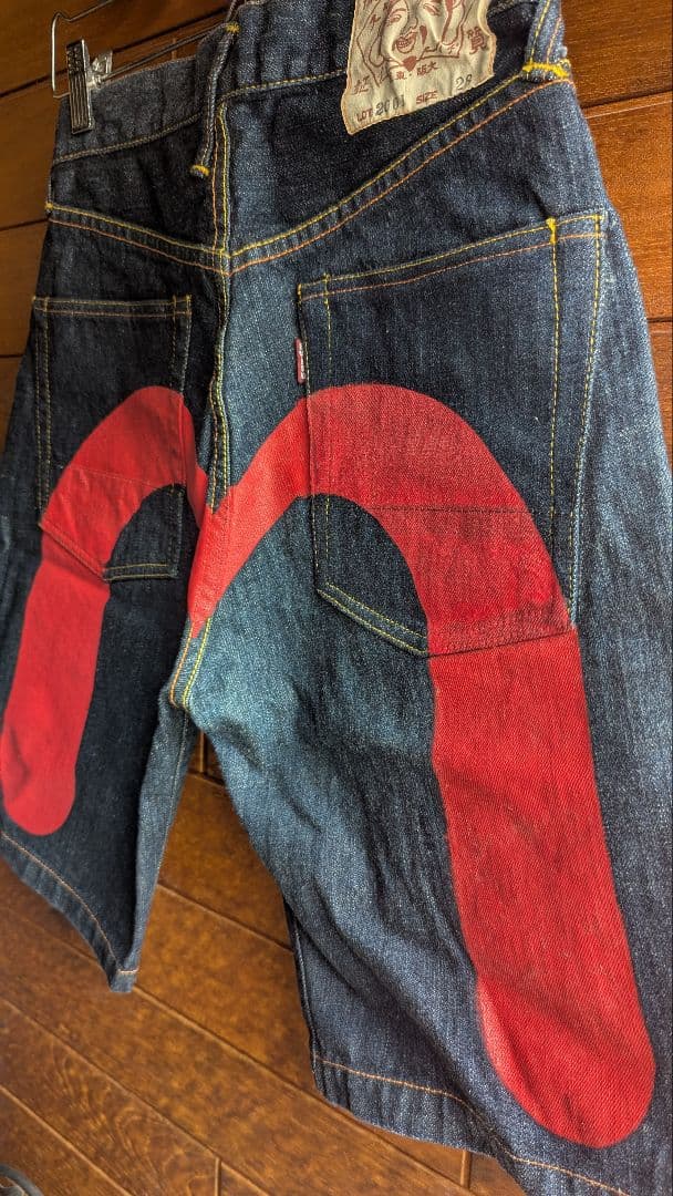 【新品未使用】EVISUビッグかもめ denimショートパンツ