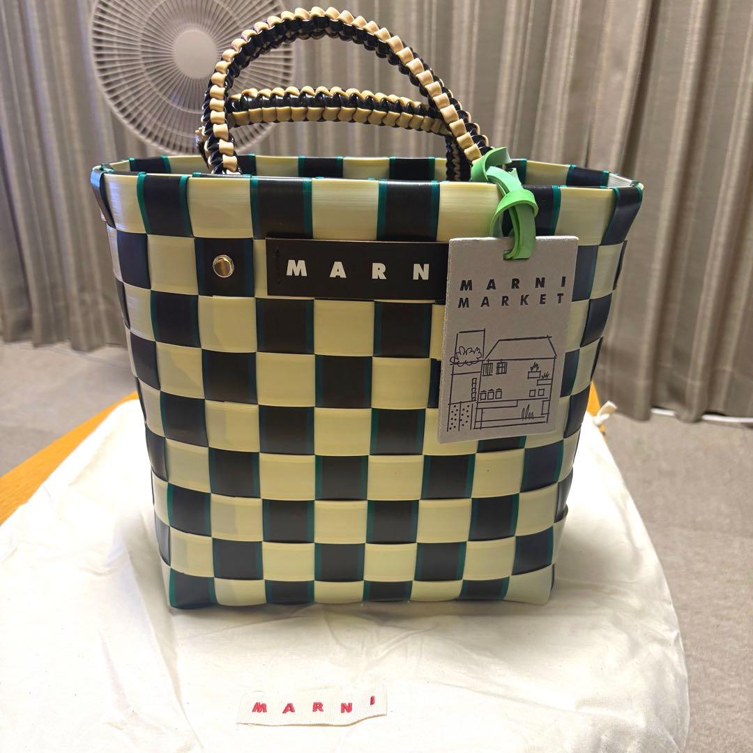 マルニマーケット テープバスケットS カゴバッグ　美品　MARNI