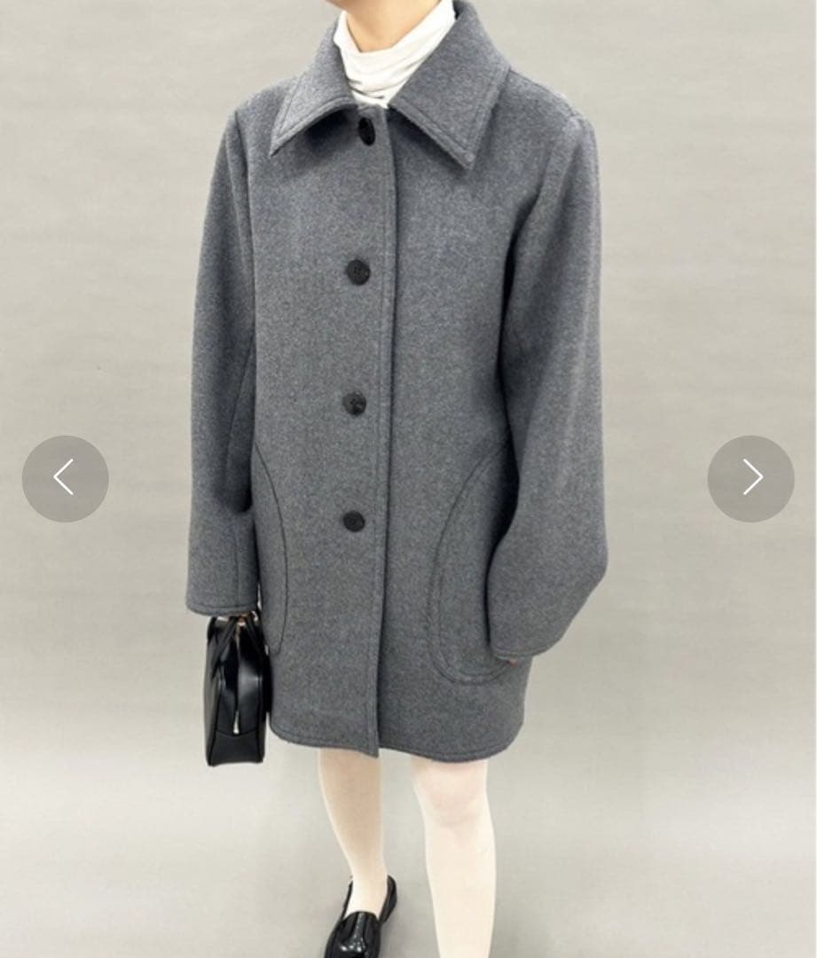 メルトンステンカラーコート