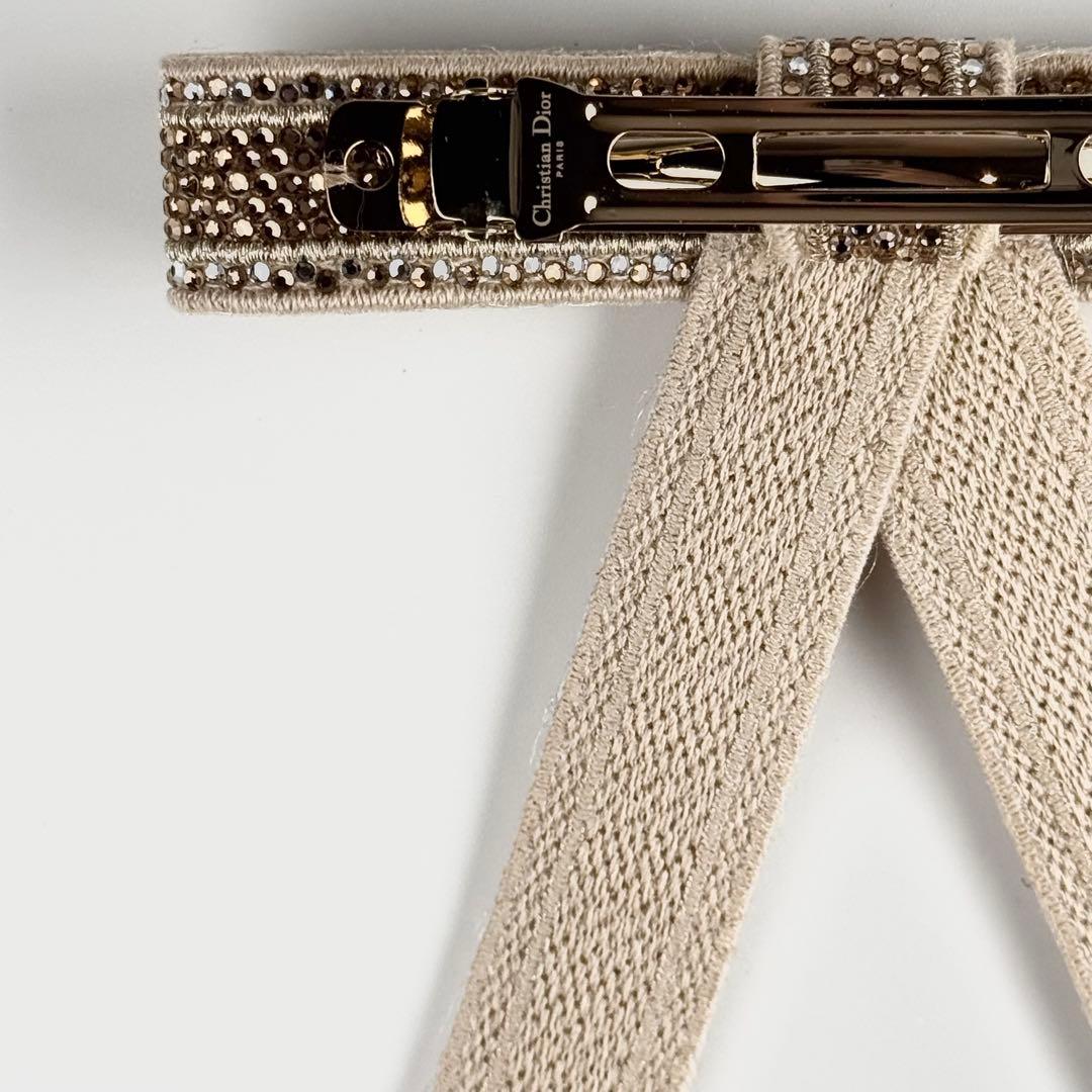 極美品✨Dior ディオール Dior Twist リボンバレッタ ゴールド