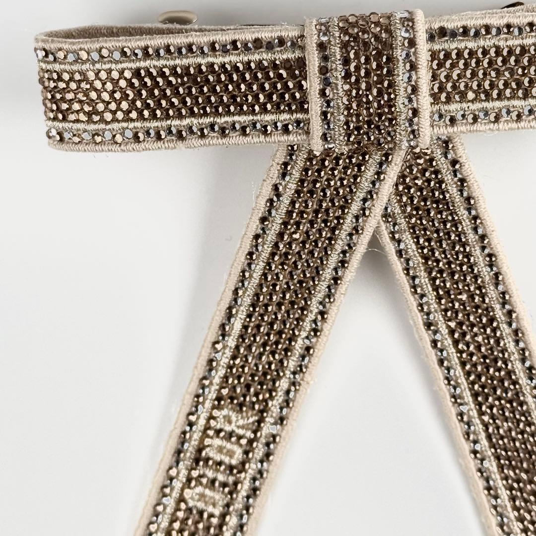 極美品✨Dior ディオール Dior Twist リボンバレッタ ゴールド