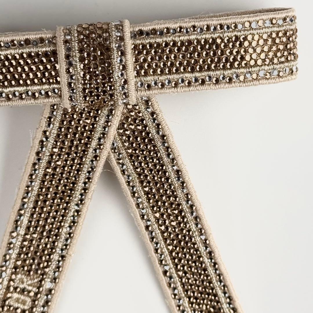 極美品✨Dior ディオール Dior Twist リボンバレッタ ゴールド