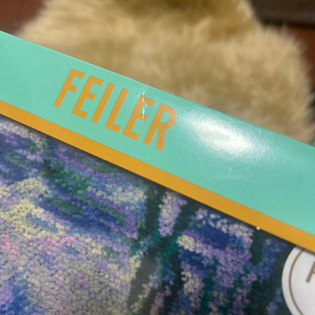 モネ展　睡蓮のとき　京セラ美術館限定　フェイラー　ハンカチ　ピンク　グリーン