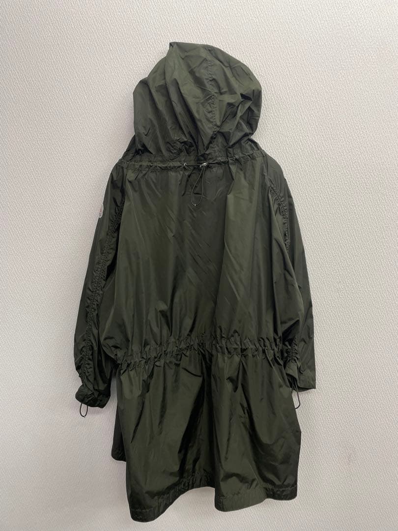 モンクレール　トレンチコート　レインコート　フリル　カーキ　モッズコート　0