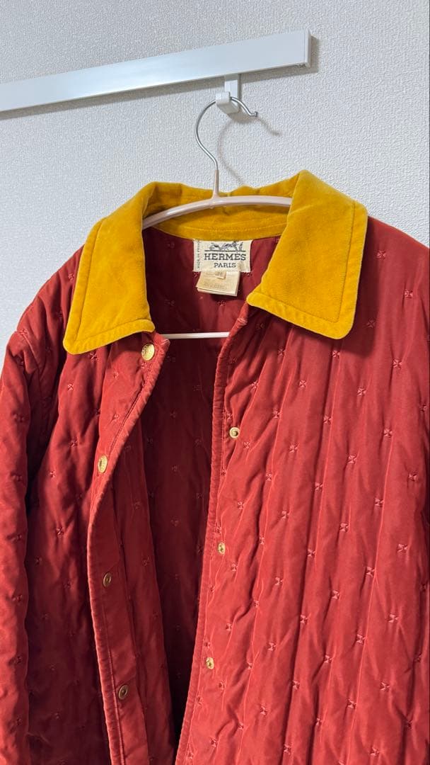 HERMES エルメス コットン キルティング ジャケット ハーフコート 中綿