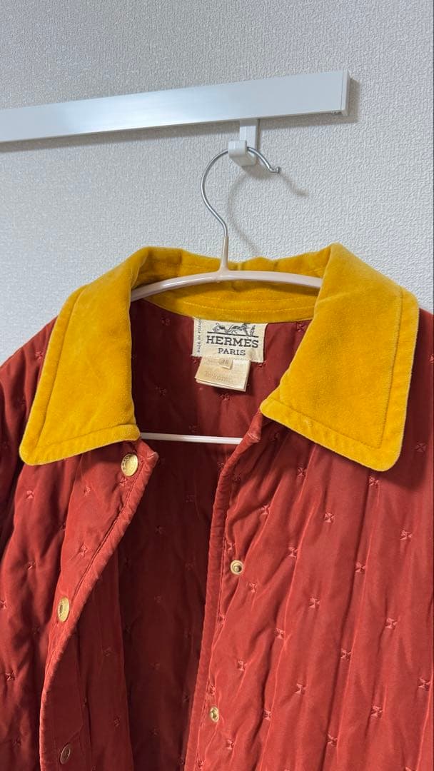 HERMES エルメス コットン キルティング ジャケット ハーフコート 中綿