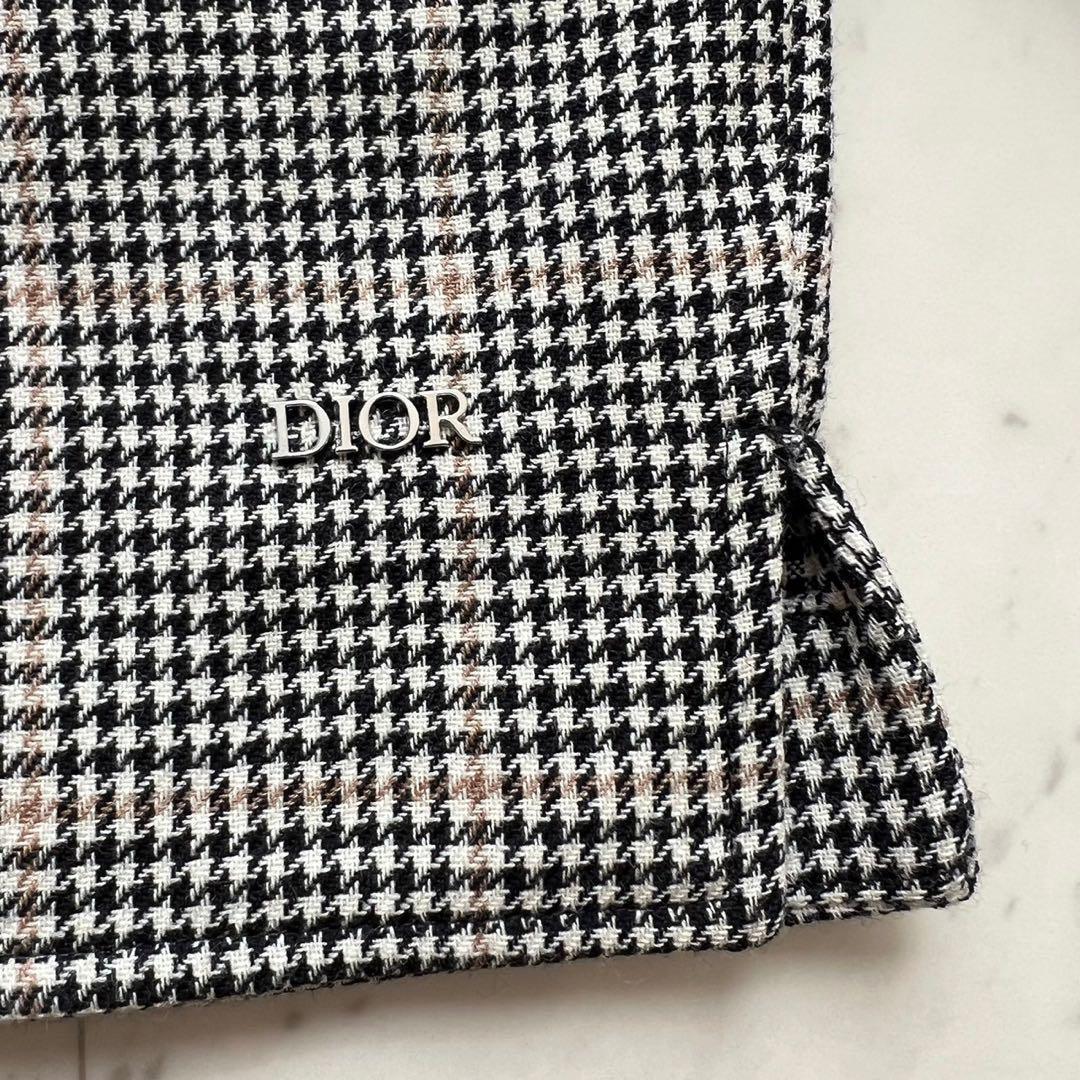 DIOR HOMME 22AW 千鳥格子 ロゴ金具 ジャケット 50