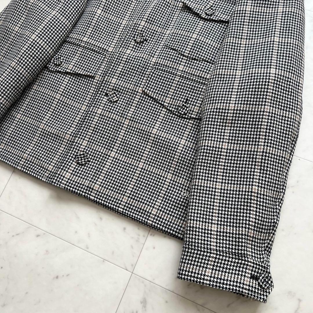 DIOR HOMME 22AW 千鳥格子 ロゴ金具 ジャケット 50
