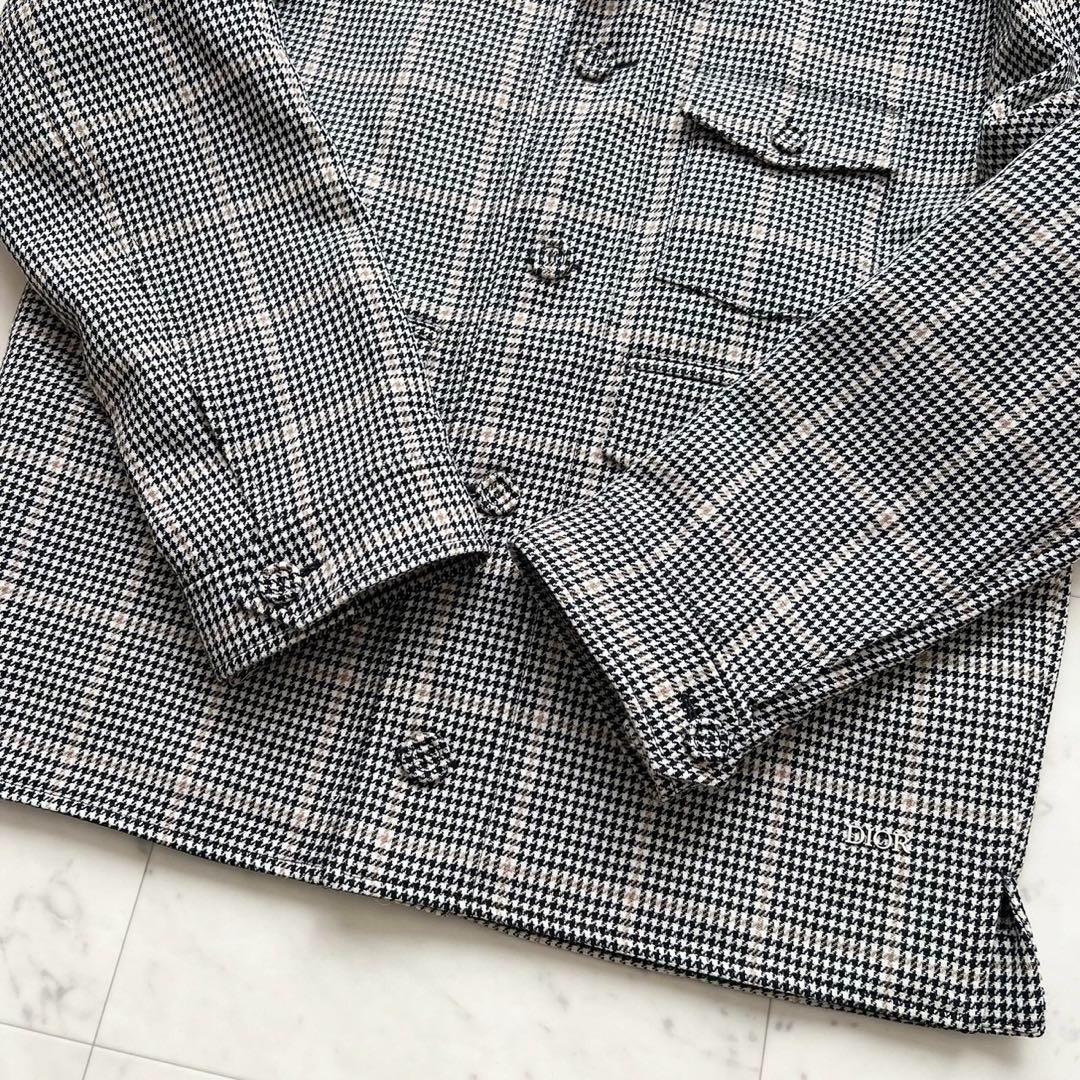 DIOR HOMME 22AW 千鳥格子 ロゴ金具 ジャケット 50
