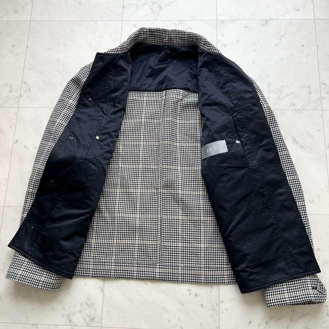 DIOR HOMME 22AW 千鳥格子 ロゴ金具 ジャケット 50